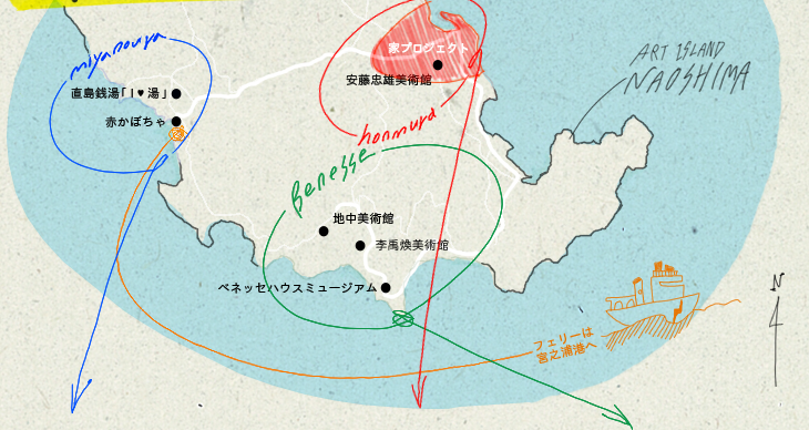 直嶋の地図